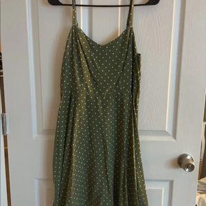Forest Green polka dot dress
